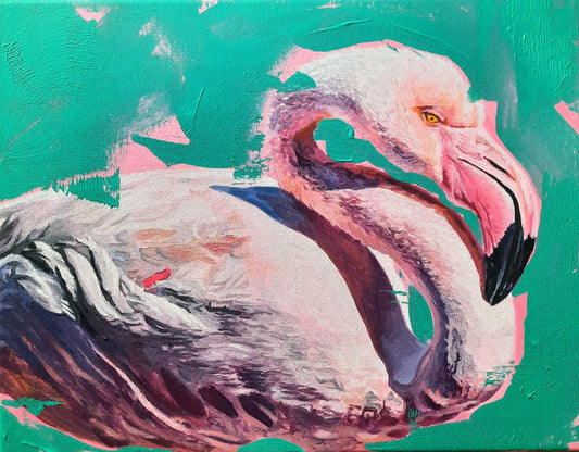 Bubblegum Flamingo in Miami Blue